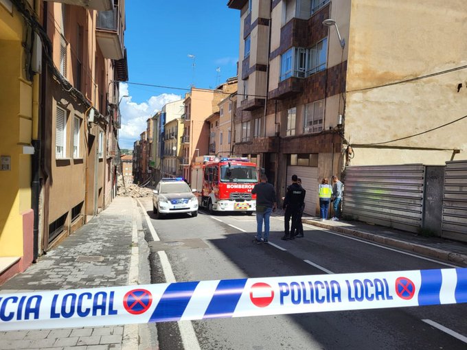 Block of flats razed to the ground in Teruel
