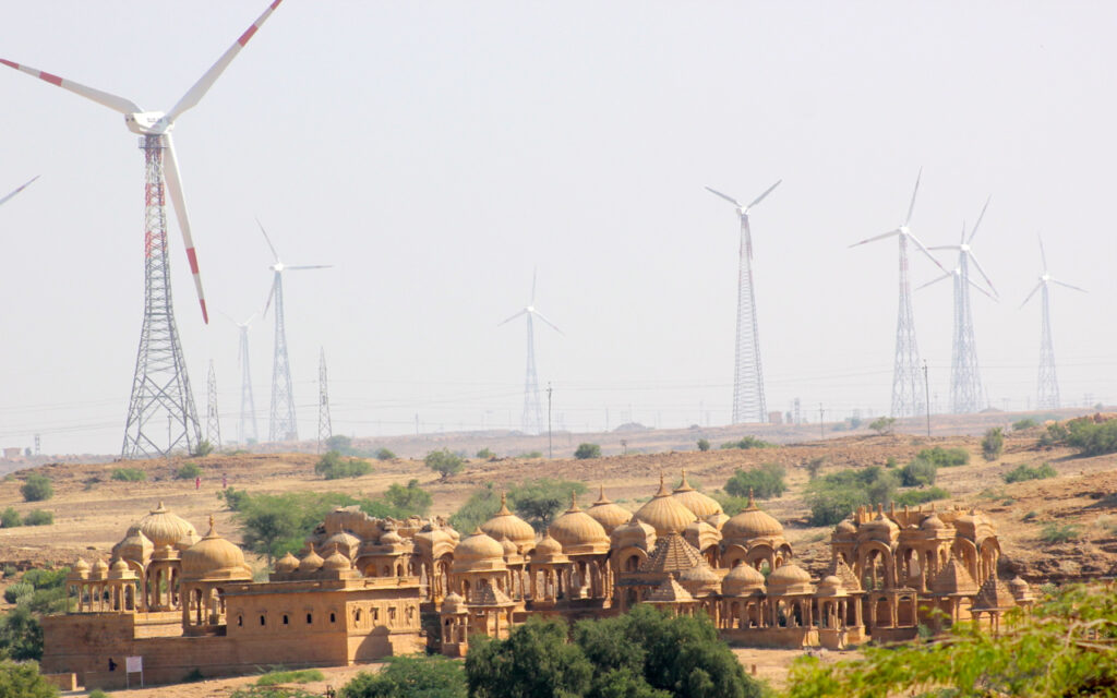 A wind farm in India