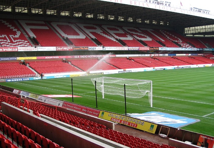 Image of Nottingham Forest's City Ground stadium.