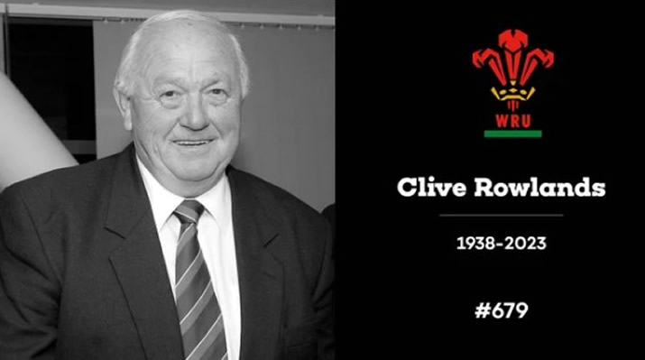 Image of obituary for former Welsh Ruby manager Clive Rowlands.
