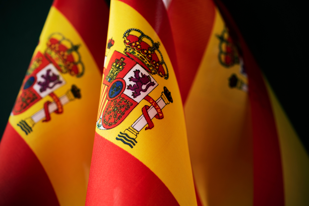 Image of Spanish flags.