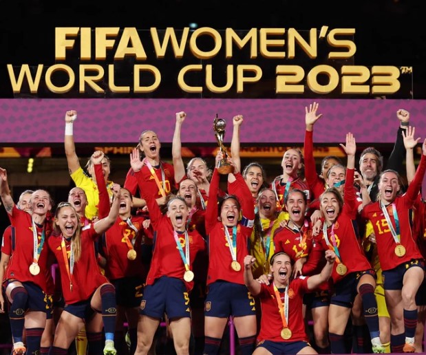 Image of Spain's Women's team winning the World Cup 2023.