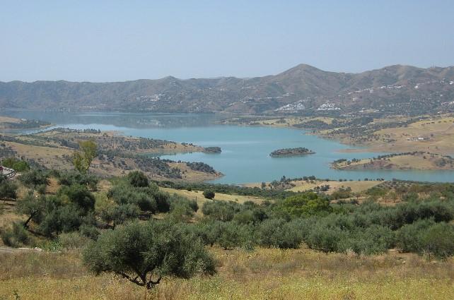 Image of La Viñuela reservoir.