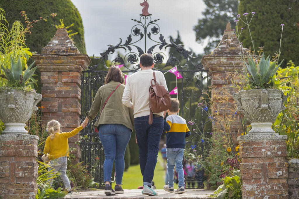 A family visiting a National Trust property