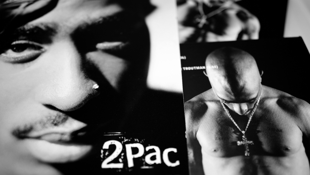 A collection of Tupac albums.