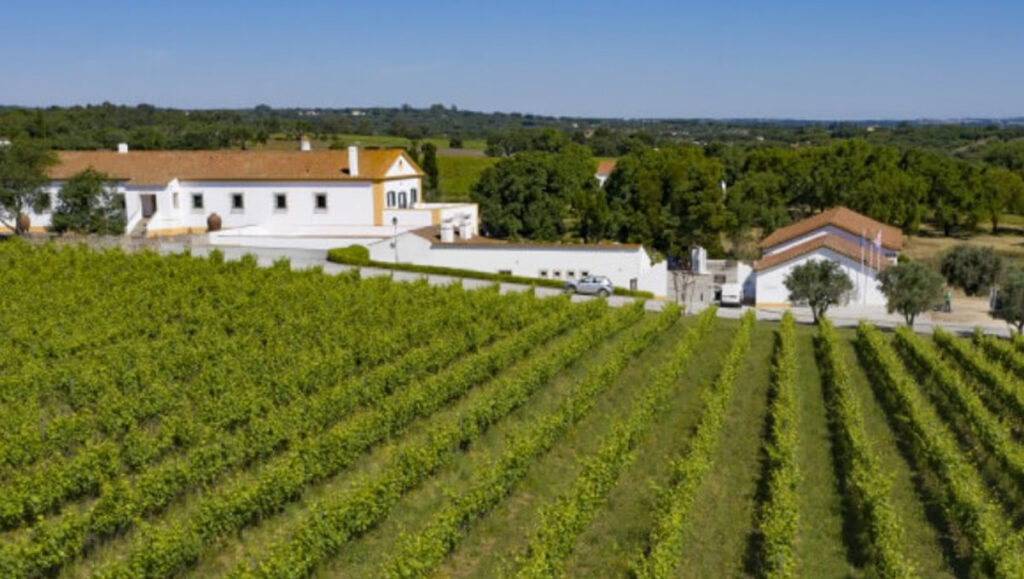 Image of the Adega Cartuxa winery in Évora, Portugal.
