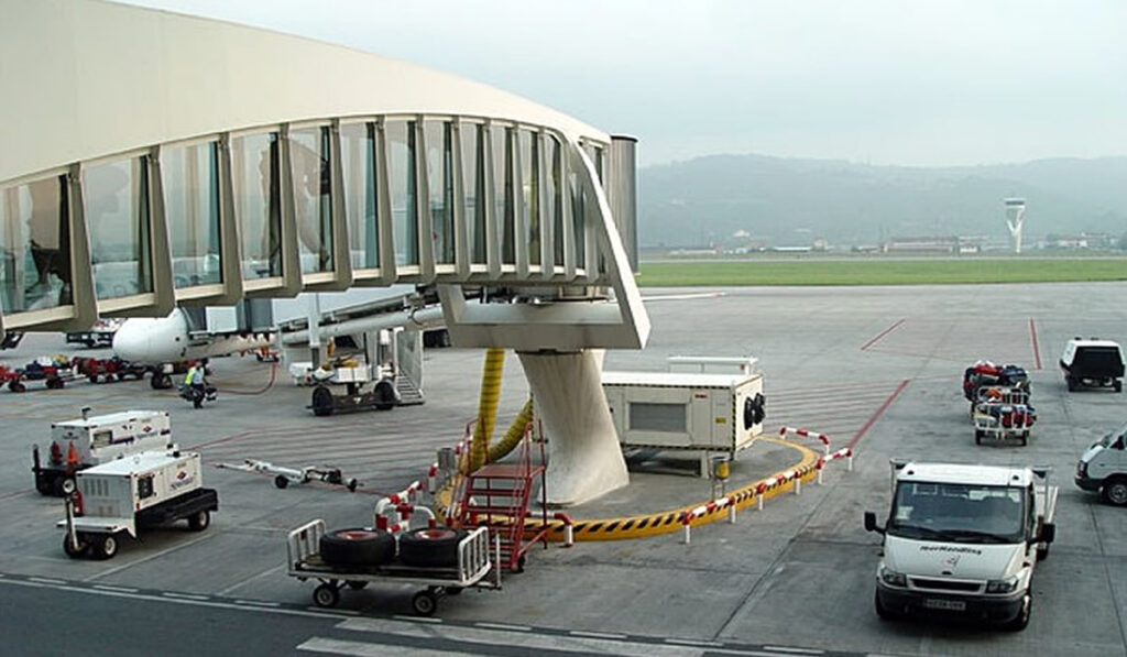 Image of Bilbao Airport in Vizcaya.