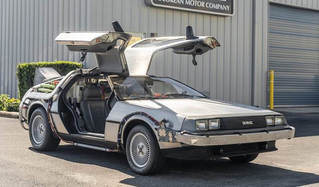 Image of the De Lorean time machine from Back To The Future.