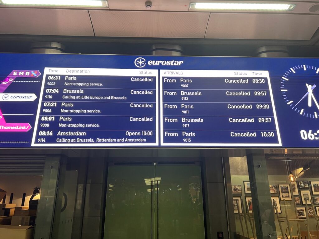 Eurostar Cancellations Due To Flooding
