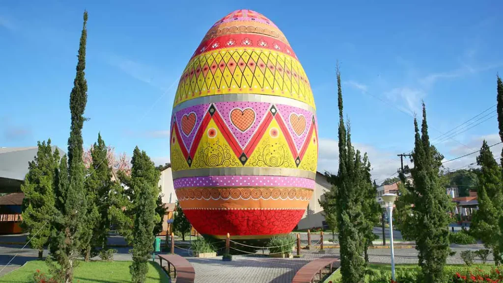 World’s largest decorated Easter Egg in Pomerode, Brazil. 