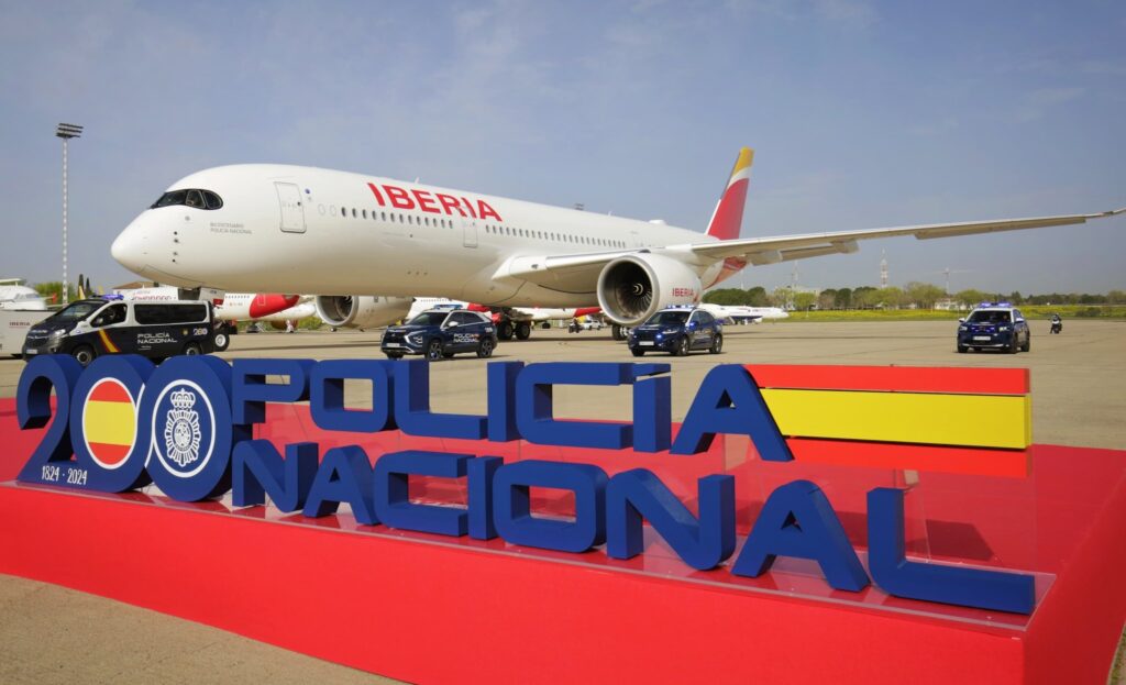 Iberia's tribute to the National Police.