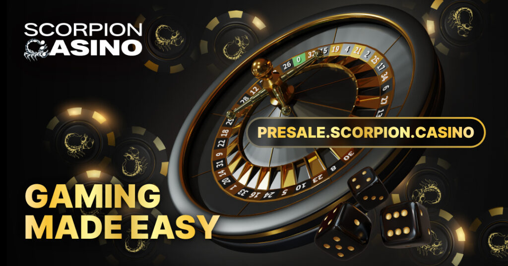 Black background with casino roulette wheel