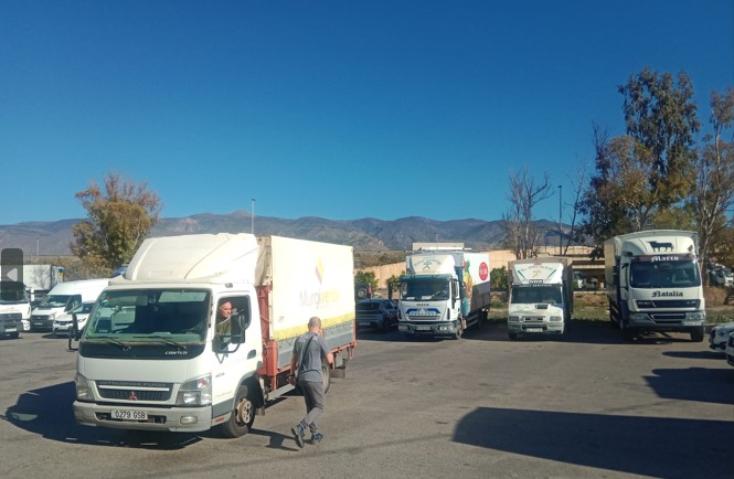Convoy chaos in Almeria