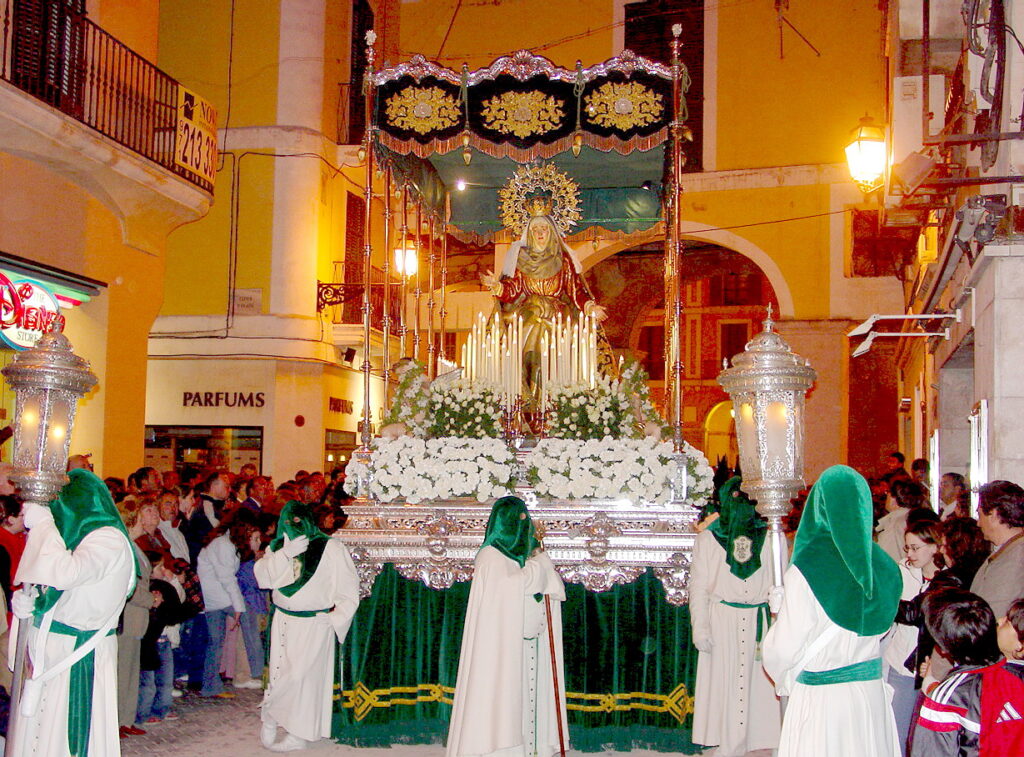 Procession during holdy week in Palma