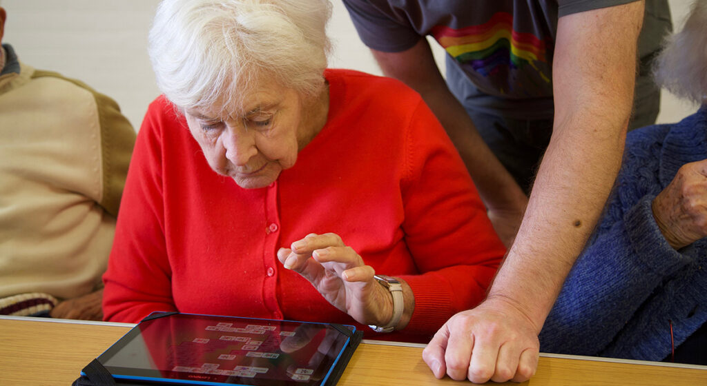 Grandparents learn about technology