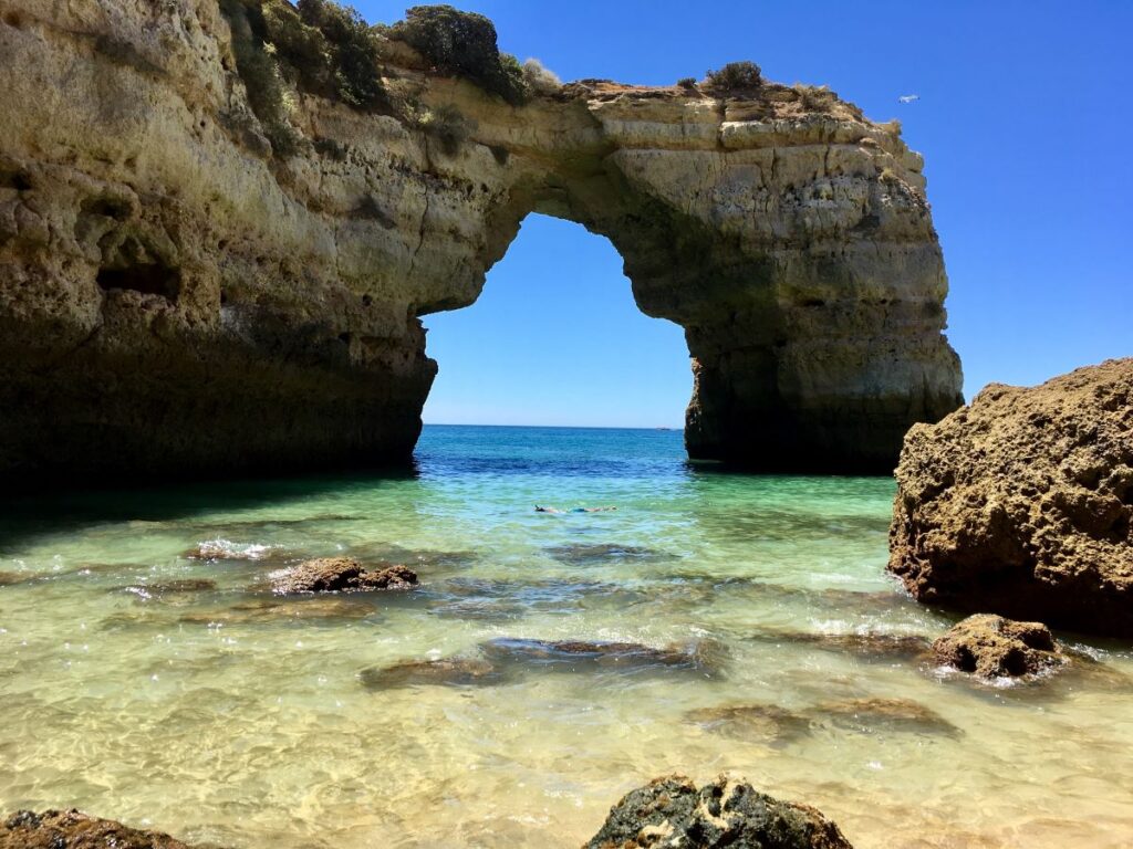 Rock arch on Algarve coast