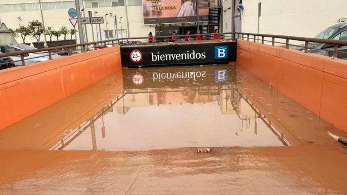 Bonaire underground parking flooded by DANA in Valencia
