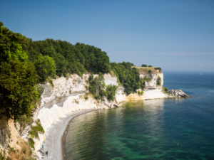 Stevns Klint, a coastal cliff designated as a UNESCO World Heritage site.