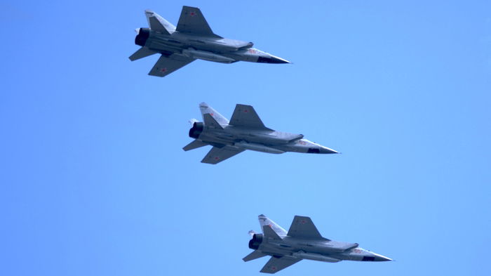 Three Russian MiG-31s.