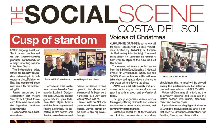 Social Scene Costa del 27 Nov – 3 Dec 2025 Issue 2108