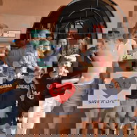 Raising funds for life-saving defibrillators Credit: Save a Life