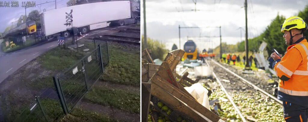 Train crash chaos with pear-loaded lorry « Euro Weekly News