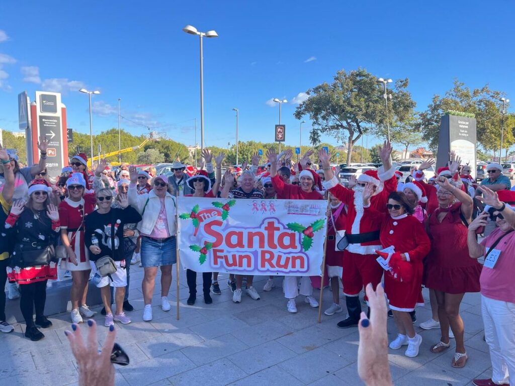 Zenia Boulevard Santa Walk: See the Pink Ladies' Festive Surprise!