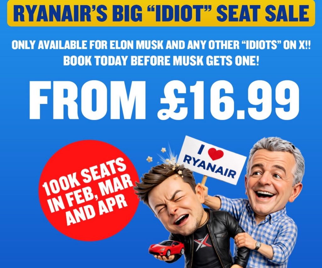 Ryanair TROLLS Musk! €16.99 Flight Sale Called What?! 😲