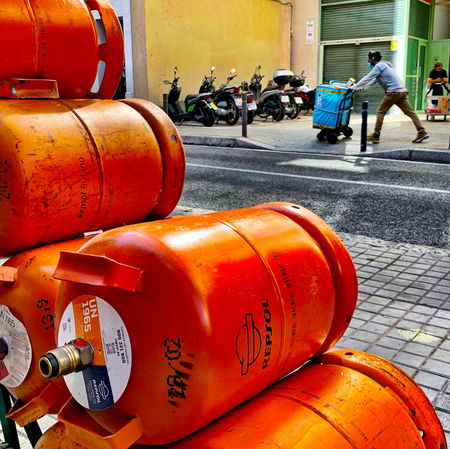 Butane gas delivery.