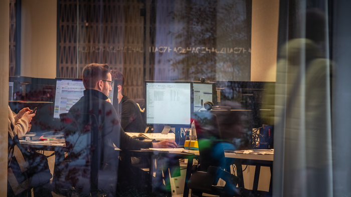 People working in an office in Germany