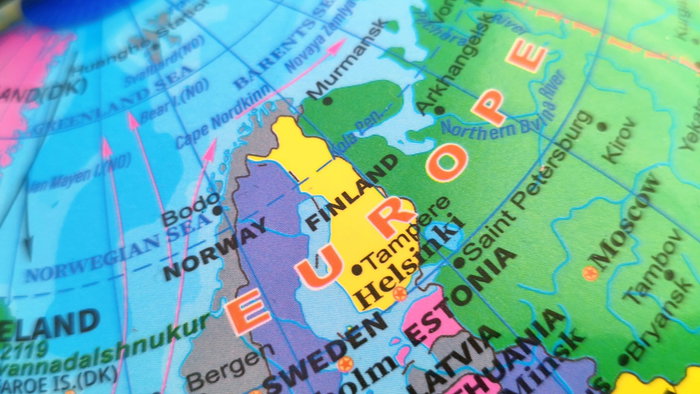 Map of Sweden in Northern Europe highlighting its location within the European Union