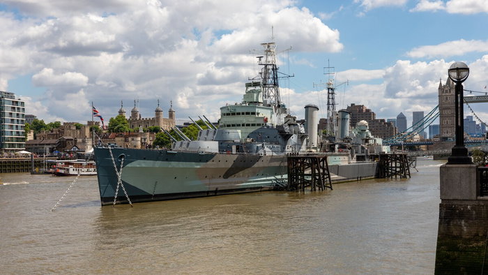 Naval ship sailing in Atlantic waters near Ireland