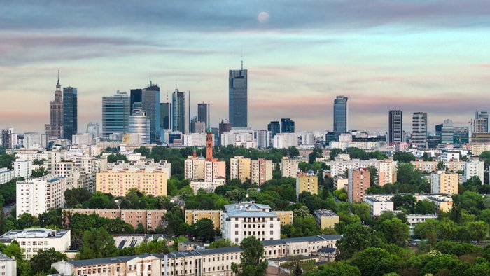 Warsaw financial district.
