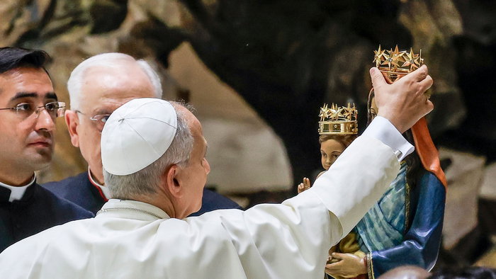 The Pope at the Vatican, where AI is now being used to translate Mass into 60 languages