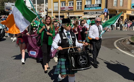 Presi Aguilera and Terry McKinley lead the march.