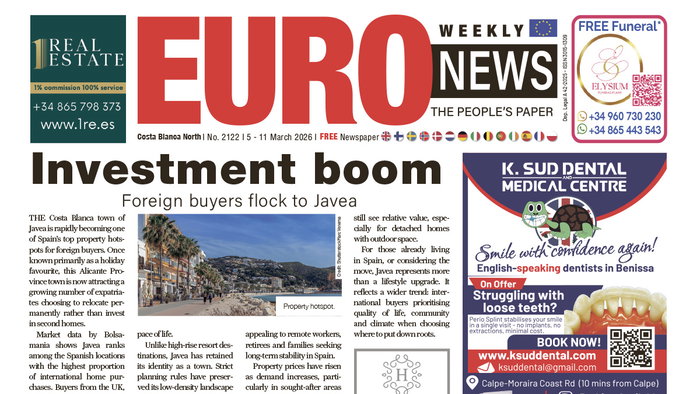 Costa Blanca North 5 - 11 February 2026 Issue 2122