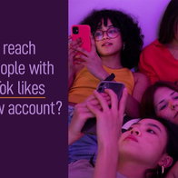 group of young people on their mobile phones looking at TikTok