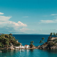 Small island in the middle of the Aegean Sean