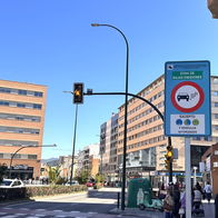 Entry into the low-emissions zone in Malaga.
