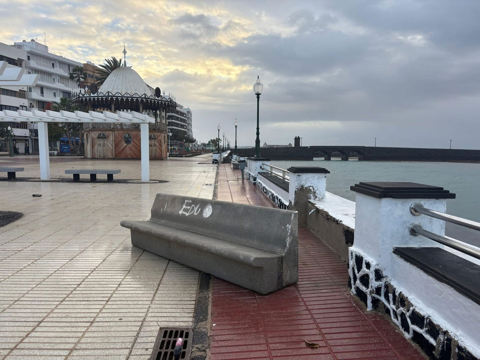 Severe weather impact in the Canary Islands with flooding, damaged infrastructure and storm debris during Storm Therese