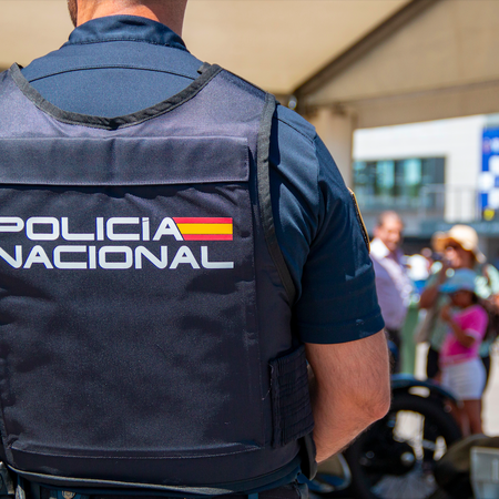 Back of a Spanish Police Officer