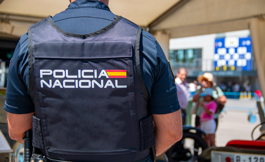 Back of a Spanish Police Officer