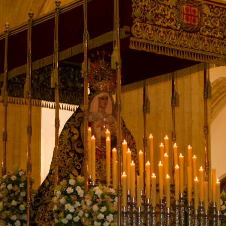 Our Virgen of Sorrows in a church