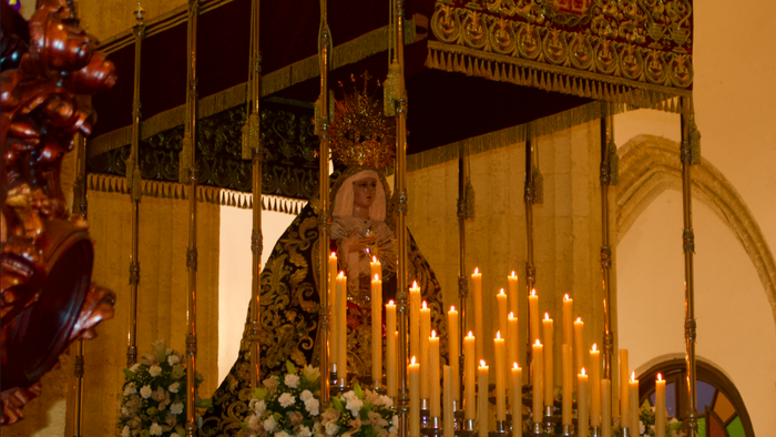Our Virgen of Sorrows in a church