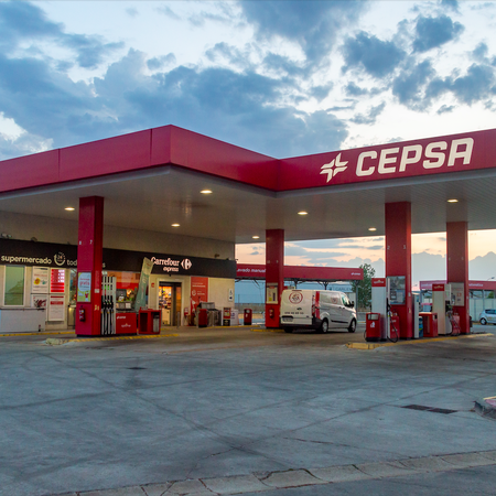 Petrol Station at sunset