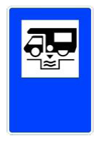 S-128 waste-point sign.