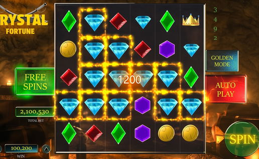 Casino slot machine screen with a game