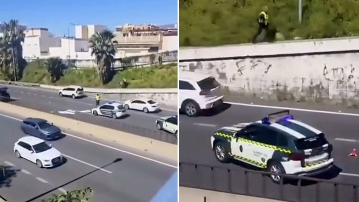 Site of tragedy - footbridge over A7