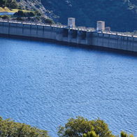La Concepción Reservoir dam on the Verde River between Marbella and Istán in Málaga province, Costa del Sol, Spain.