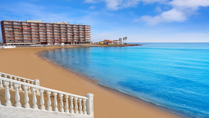 Playa de Los Locos beach and promenade in Torrevieja Costa Blanca